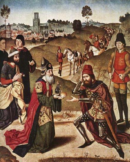 Dieric Bouts The Meeting of Abraham and Melchizedek oil painting image